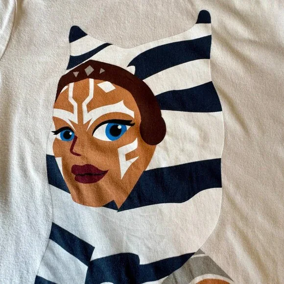 HANNA ANDERSSON X STAR WARS Ahsoka Tano Girls T-shirt 10 140cm Ringer Tee - Picture 4 of 6